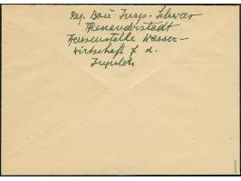 1942, Hakenkreuz 4mm: 3 Rubel auf 50 Kopeken lilarot, linkes Seitenrandstück, zusamnmen mit Zufranktur Hitler 12 Pfennig mit 