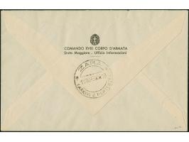 1943, Flugpost 25 Centesimi - 10 Lire, je farbfrisch und gut gezähnt, sauber mit Stempel “ZARA ARRIVE E PARTENZE -9.10.43” au