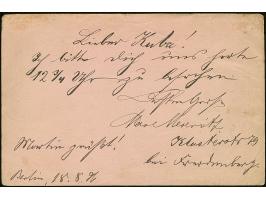 Berliner-Verkehrs-Anstalt: 1896, 5 Pfg. ultramarin, 1½ Pfg. grün und zwei Einzelmarken 1 Pfg. rot jeweils mit Stempel “BERLIN