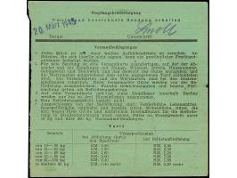 Stadt-Güter-Verkehr Berlin: 1944, 2,40 M. braun und 30 Pfg. grün sowie Versicherungsmarke 15 Pfg. mit undeutlichichem violett