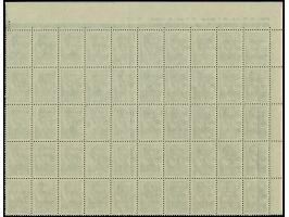 Aufdruck braunrot: 10 Kopeken, kompletter Bogen, oben mit komplettem Druckvermerk, postfrisch, ein Wert mit großem, herstellu