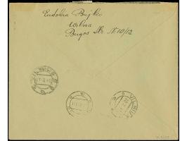 1941, Vilnius 15 Kopeken, waagerechtes Paar und zwei Einzelwerte, sauber mit Stempel “VILNIUS 29.7.41” auf Orts-R-Brief an di