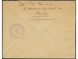 1929, 4 RM Zeppelin mit markantem Plattenfehler "Punkt zwischen R und K in Reichsmark", mit Normalmarke in MeF auf geflogenem