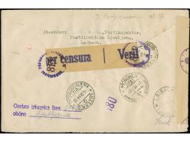 1944, Flugpost 25 Centesimi - 10 Lire, sauber mit Stempel "LAIBACH 21.VII.44" auf Express-R-Brief mit slowenischer sowie ital