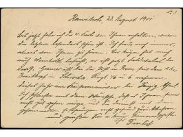 1901, Feldpostkarte-Vordruckkarte aus “RAWITSCH 28.8.01” an einen Feldwebel in China mit Ankunftsstempel “PEKING DP 17.10.01”