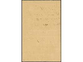 1909, handschriftlich “Nyanga 25.Januar 9” auf Posteinlieferungsschein für einen R-Brief. Das Formular wurde zweimal waagerec