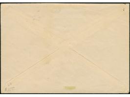 1941, “PLESKAU” schräger Handstempelaufdruck von links unten nach rechts oben in dunkelrosarot, 10 Kopeken mit violettem Stem