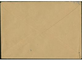 1941, Hindenburg 20 Kopeken auf 1 Pfennig schwarz, schwarzer Handstempelaufdruck, Oberrandstück als Zufrankatur mit Stempel “