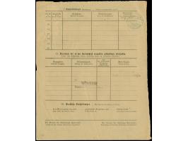 1901, Kaiseryacht 25 Pfg. im senkrechten Paar mit üblich schwachem Stempel “AUB 30.4.13” auf Briefkarten-Formular von Windhuk