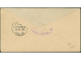 1893, "Nyassa-Expedition der Berliner Missions-Gesellschaft", ovaler violetter Stempel, klar abgeschlagen auf unfrankiertem B