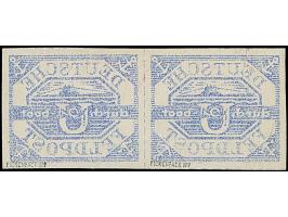 1945, U-Boot Hela dunkelultramarinblau, waagerechtes Paar, ohne Gummi wie verausgabt, tadellos, sign. Pickenpack sowie Fotoat