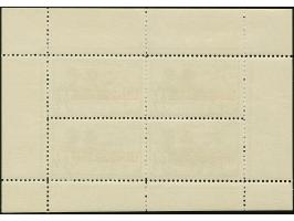 1944, Langemark 50 Fr., gezähnt im Kleinbogen mit vier Werten, postfrisch, einwandfrei