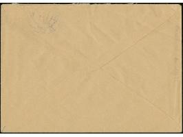 1941, Ganzsachenumschlag 30K. blau mit rotem L1 "PLESKAU" von links unten nach rechts oben, sowie mit violettem Stempel “PSKO