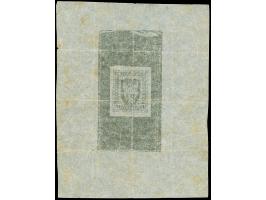 1919, Vienna Printing, Unissued 10 Kr. black proof, showing the design within a black frame (44x83mm) on a large pelure paper