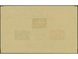 1945, Storm Division souvenir sheet, imperforate proof on brownish paper (230x140mm), at upper right with printer guidelines,