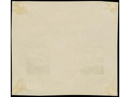 1942, Model airplane exhibition souvenir sheet, mirror image proof print in black on thin paper, unused without gum. in the c