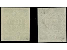 1918, Flower issue 35 kopek olive and gray, both fresh color, used, very fine, very scarce shades, gray shade signed Eichenth