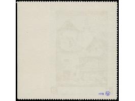 1943, 3rd Stamp Exhibition18+9 k. with red overprint from the right sheet margin imperforated at right, unused without gum, v