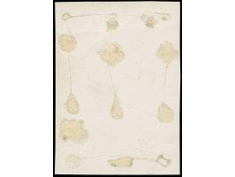 1943, 3rd Stamp Exhibition, photographic proof of the frame in black with changed value 12+8 k. and with perforation drawn in