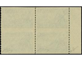 1949, airmail 1 l. blue-green, block of 4 with left sheet margin, imperforated horizontally, mint never hinged, fine, signed.
