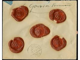 1930, Kroon-Surcharge 1 kopek, with additional franking tied by cds. "PÄRNU -7.9.32" to registered value declared cover to Ri