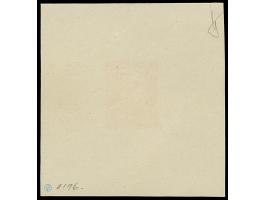 1951, 15 din. red, imperforate proof on white paper (72x75mm), type II, unused without gum, very fine, sign. Tubinovic with c