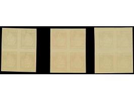 1939, 10th. Singing festival 2-10 senti, imperforated proofs, blocks of four, mint never hinged, fine