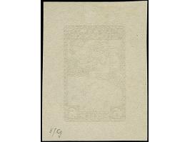 1916, Eilmarken für Drucksachen 6 H. schwarz, ungezähnter Probedruck im kleineren Blockformat auf dünnem Papier ohne Gummieru