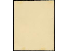 1918, Coat of Arms 5 pa. black, imperforate single die proof on white, ungummed paper (115x140mm), tiny creases at left margi