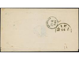 1862, Prepaid cover from Constantinople to Paris with CONSTANTINOPLE wreathed datestamp (11/6), straight line FRANCO and VIA 