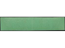 6 Pfg. auf hellblaugrün, ungezähnter Zwischensteg-Viererstreifen, postfrisch, tadellos, unsigniert