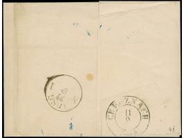 6 Kr. braun, allseits breitrandig, mit klarem gMR "325" auf Briefhülle mit nebengesetztem Halbkreis "SPEYER 10/9" (1852) und 