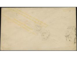 15 Kr. purpur (nur rechts leicht berührt) in Mischfrankatur mit 1866, 1 Kr. grün, mit Nr. "220" auf Umschlag 2 Kr. gelb, von 