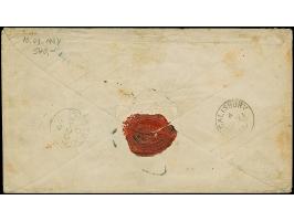 Oktogon 5 Sgr. violett mit Ra2 "NEUENBURG 17/9" (1859) an ein Mitglied des Haushaltes von Lord Nelson, nach Trafalgar House, 