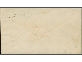 Oktogon 7 Sgr. ziegelrot im Kleinformat, Schilling-Nr. 1, mit nebengesetztem Ra2 "ELBERFELD 11/3" (1856), nach London. Sehr s