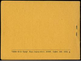 1938, 20th Anniversary of the Republic, booklet with 10 stamps at 3 santimi, mint never hinged, front cover minor spot, other