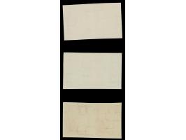 1936, White Cross 3-20 santimi, imperforated archive proofs, horizontal pairs, without gum, scarce, fine