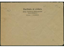 1948, Jeia-Marke gestempelt auf Luftpost-Brief mit senkrechtem Paar Arbeiter 50 Pfg. mit Stempel "HAMBURG 1.6.48 nach London.
