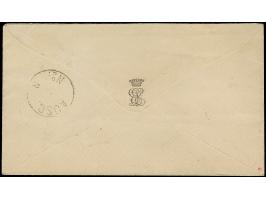 &nbsp; &nbsp;½ Gr. ziegelrot mit Plattenfehler “Kerbe im Innenkreis unter C in DEUTSCHE und verstärkte Punktreihe rechts" (fr