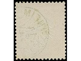 2 Kr. ziegelrot mit Plattenfehler “Innenkreisbruch über K von KREUZER”, mi klarem DKr. “PFORZHEIM 14,JAN,”. Die farbfrische, 