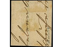 2 Kr. orange mit Plattenfehler “Kerbe im Innenkreis unter P in POST” (Feld 114), mit EKr. “ADELSHEIM 6.SEP.” auf Briefstück. 