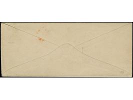 2 Kr. orange mit Plattenfehler “Kerbe im Innenkreis über K in KREUZER” (Feld 31) und 7 Kr. grauultramarin je mit klarem EKr. 