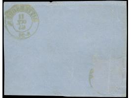 "RITTERSGRÜN 11 OCT. 65", DKr. klar und gerade auf- und nebengesetzt auf ½ ngr. auf kleiner Briefvorderseite. Marke unauffäll