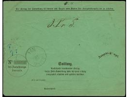 1866, grüner Postanweisungs-Umschlag mit sauber aufgesetztem DKr. "WERMSDORF 11/XII 66" über einen Betrag von 10 Talern und 5