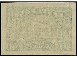 1927 Theater 40 mark blue with yellow-brown network,imperforate, from the imprimatur sheet on thin gummed paper, mint never h