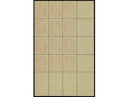 1929, Warrior Cross 15 centu red, block of 12, containing 4 tête-bêche pairs, from the upper right sheet corner, mint never h