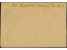 1918, First Vilnius issue 10-15 skatiku and second Vilnius Issue 20-30 skatiku, tied by provisional straight-line "GRODNO" to