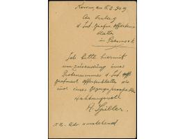 1918, Second Vilnius Issue 40 skatiku from the upper left corner, tied by cds. "KAUNAS -5.II19" to postcard addressed to the 