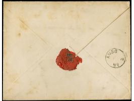 3 Kr. karmin mit Plattenfehler “beschädigter Innenkreis unter DEU in DEUTSCHE” (Feld 129), mit Rahmenstempel "FRANKFURT A.M. 