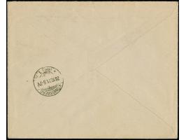 TYTAVENAI: 1921, Kestutis 2 auksinas, two singles, tied by cds. “TYTAVENAI 24.X.21” to registered cover with and provisional,